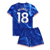 Chelsea Christopher Nkunku #18 Domáci Detský futbalový dres 2024-25 Krátky Rukáv (+ trenírky)